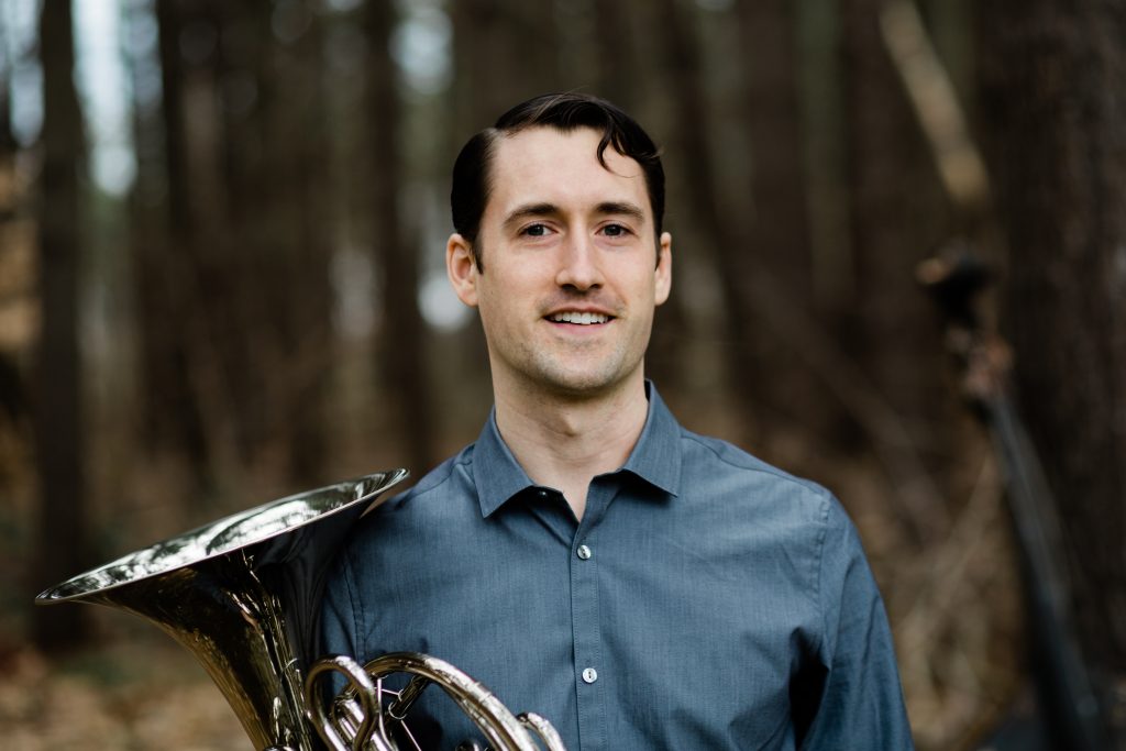 french horn, musician, headshot